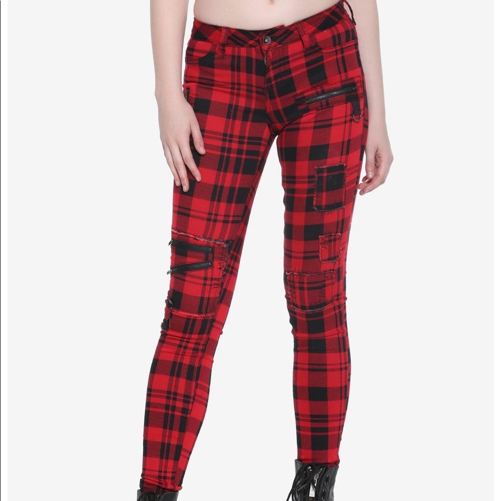 Hot Topic | Plaid Skinny Jeans
